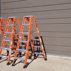 $85 each new 6' double sided twin step fiberglass ladders