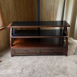 Tv Stand Great Shape, Glass Top
