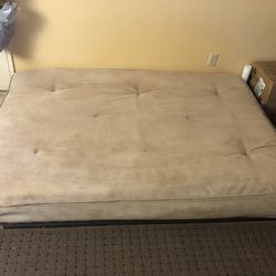 Full size Murphy bed frame and mattress from toy hauler trailer