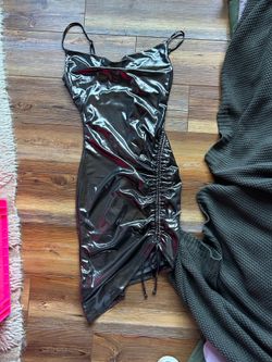 Silver dress and sheer top size S W