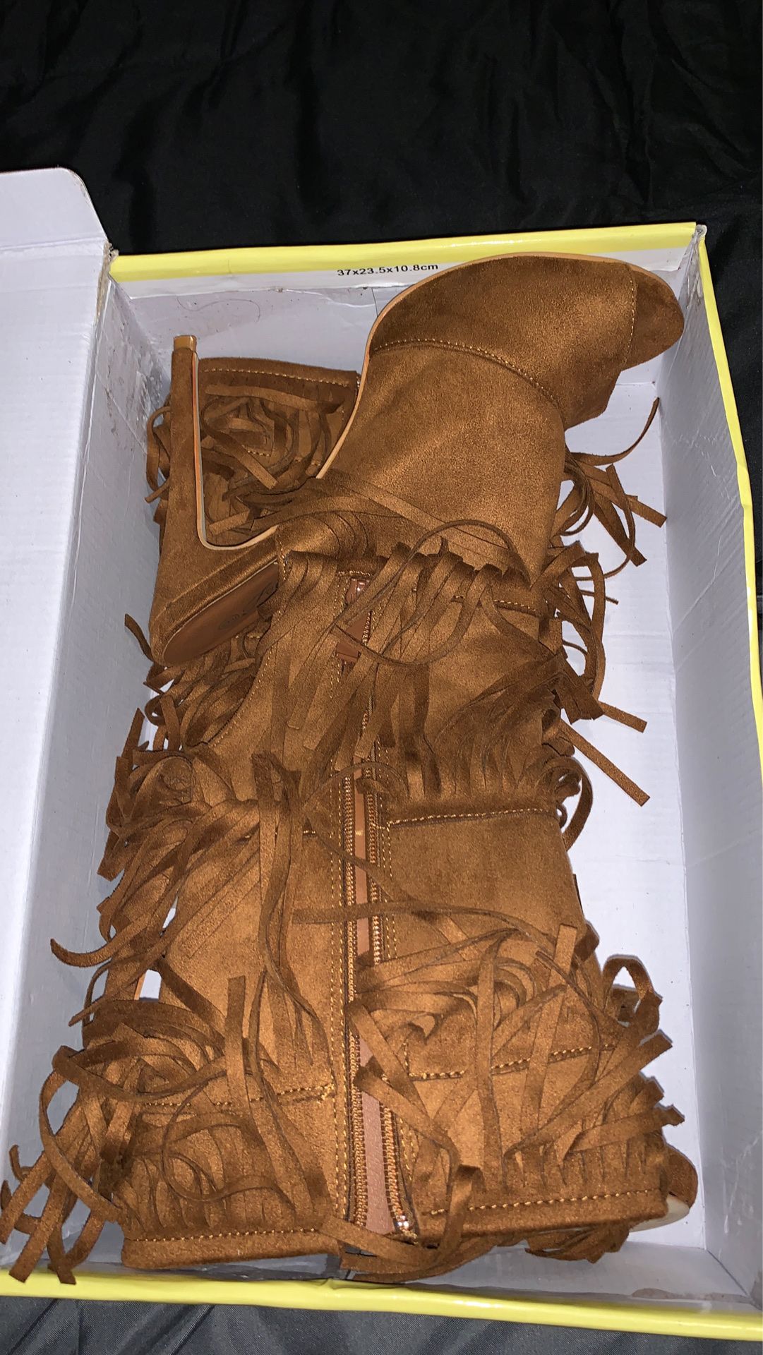 Fringe booties Size 9