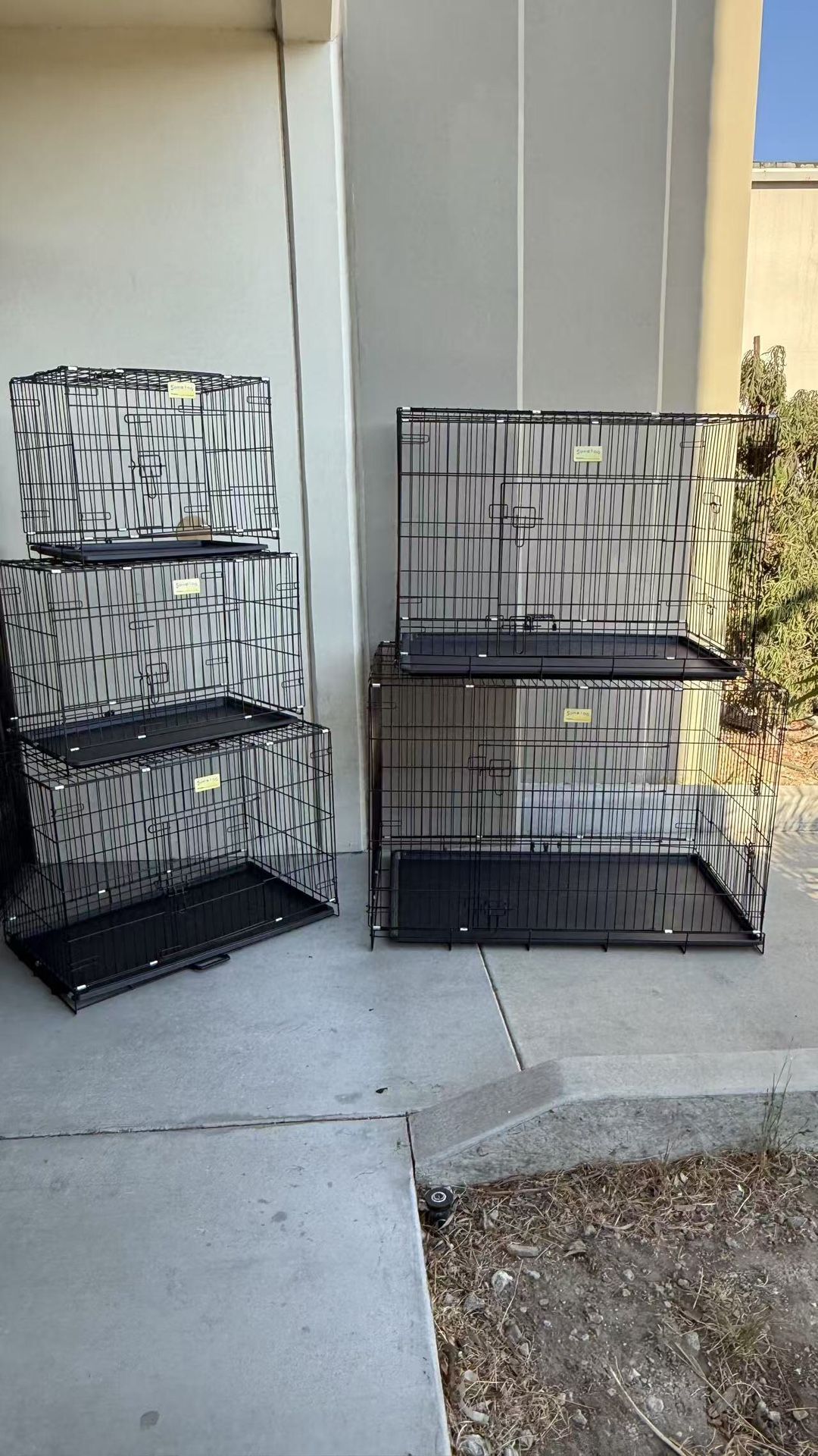 NEW Foldable Pet Cage Dog Crate Steel Wire Cage Metal Cage