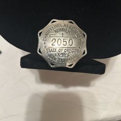 Chauffeur Badge State Of Oregon 1933 Number 2050