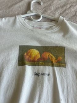 Supreme fw 15 white orange peel tangerine t shirt size medium