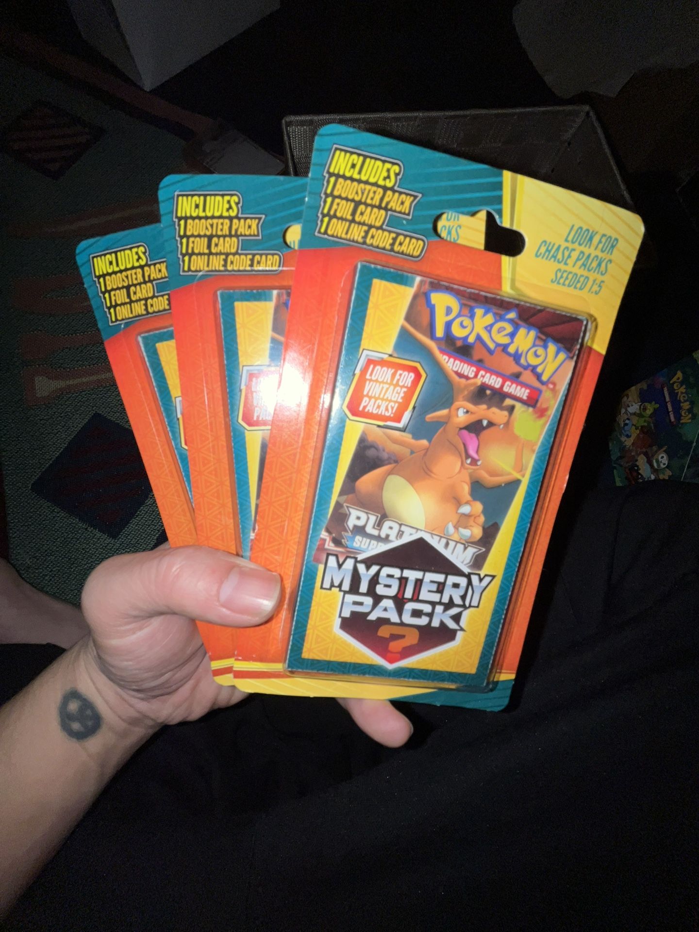 Pokemon Mystery Pack Chase VINTAGE Packs Seeded 1:5 Platinum Walgreens 2021 X3
