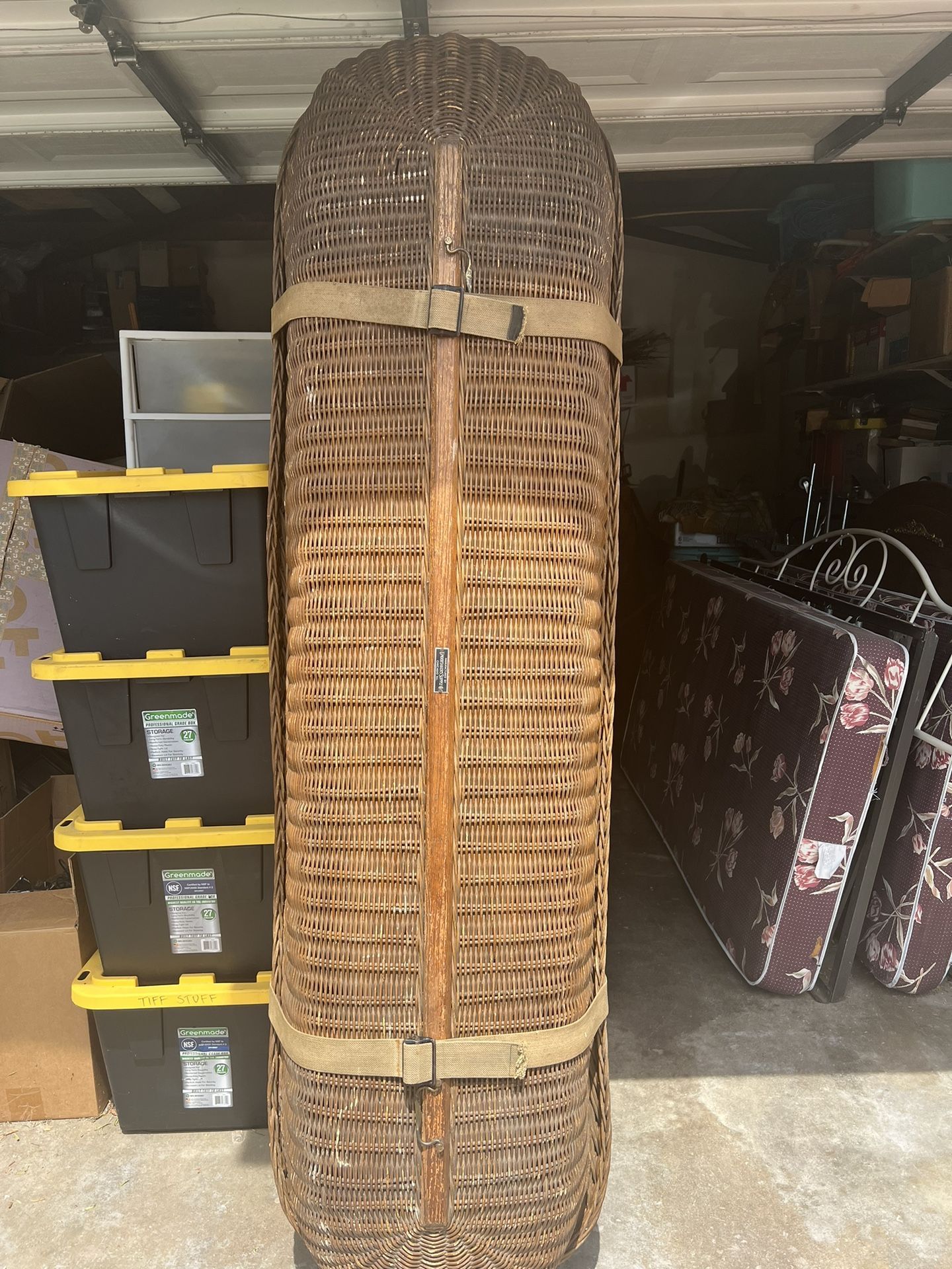 1901 Wicker Viewing Casket