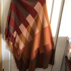 Stylish Fringed shawl，made In Italy 