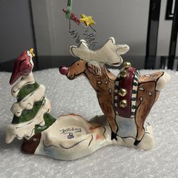 Blue Sky reindeer candle holder