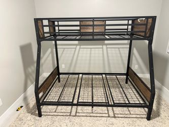 Twin over full bunk bed with mattresses