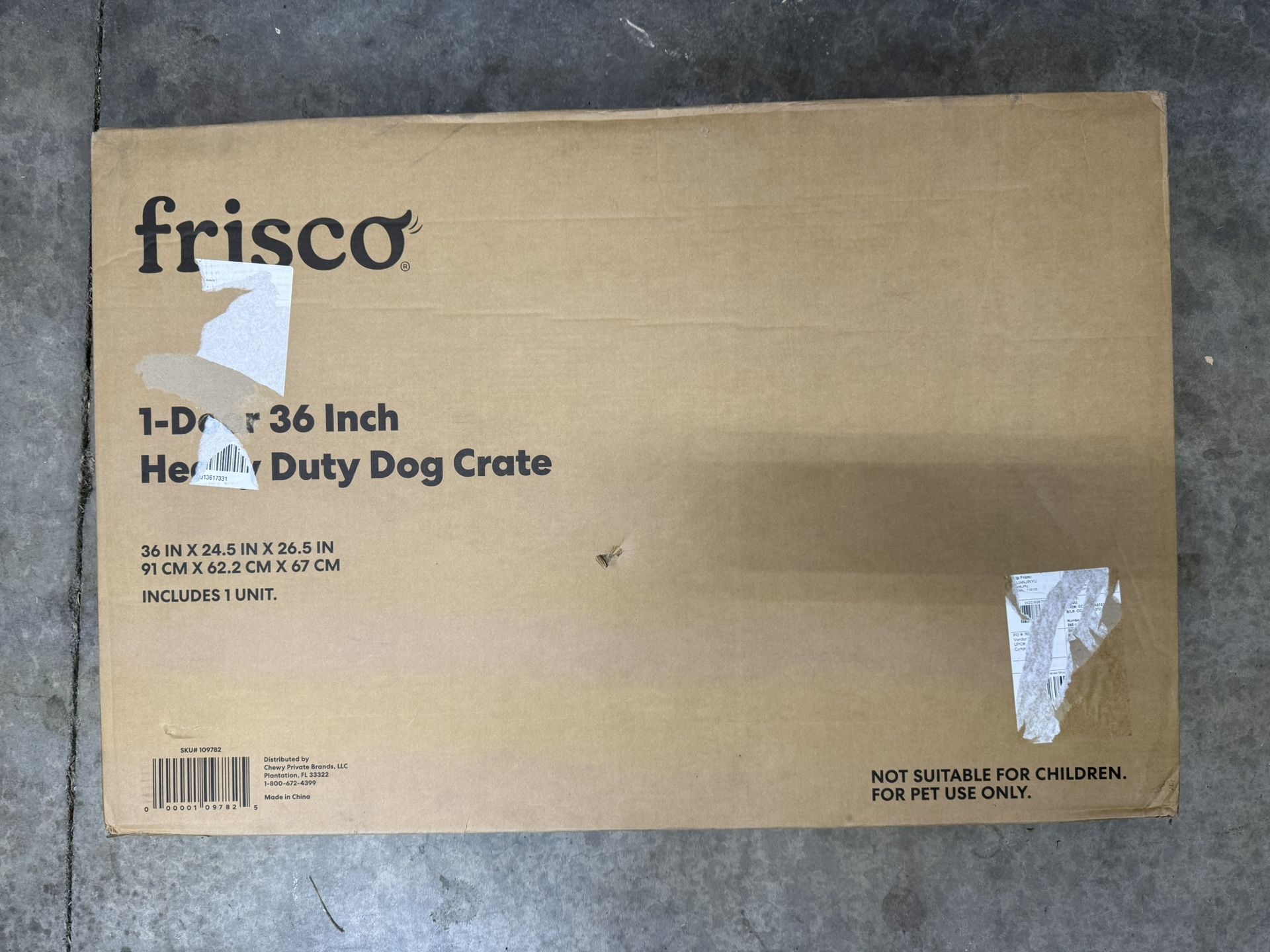 New Frisco Large Dog Crate 36 inch With Inside Divider, 36” L X 25” H 23” W