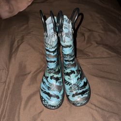 Blue Light Up Rain boots 