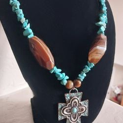 Genuine turquoise necklace.
