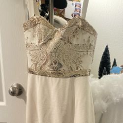 White And Gold Dress