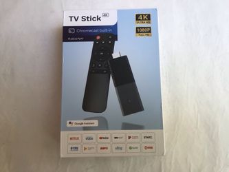 Smart TV Stick 4K UHD Chromecast Built in Android TV Google Assistant Remote.