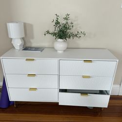 White and Gold Dresser