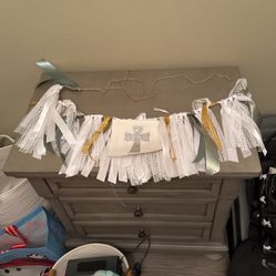 Baptism High Chair Party Decor 
