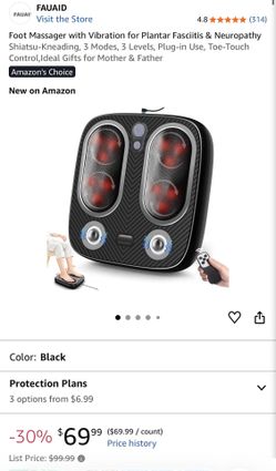 Brand New Foot Massager with Shiatsu Kneading & Vibration – Sealed Box