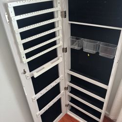 Length Mirror With Jewelry Cabinet