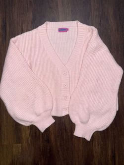 Pink Oversized Cardigan