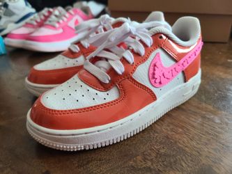 Girls Nike Air Force Patent Leather Pink sz 13 C