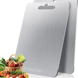 Titanium Cutting Board for Kitchen,100% Pure Titanium Cutting Board Non-Toxic Hygiene Dishwasher-Safe Food Grade Double Sided Metal Titanware Chopping