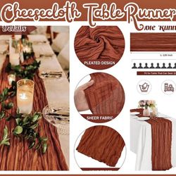Terracotta Cheese Cloth Runners
