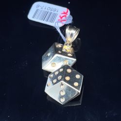 10KT Yellow Gold Dice Pendant 4.16g 165017/6