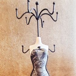 Jewelry Holder Dress Form Black Lace *Please Read Description 