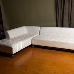  Designer Corner Couch/Love Seat with Pouf 