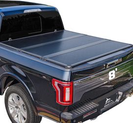 Hard Folding Truck Bed Tonneau Cover Compatible with Chevy Silverado & GMC Sierra 1500 2500 3500
