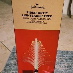 Hallmark Star Wars Fiber Optic Lightsaber Tree w/Light & Sound