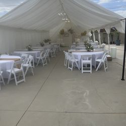 Chairs, Tables, Tent Draping, Decorations, Sillas, Mesas,