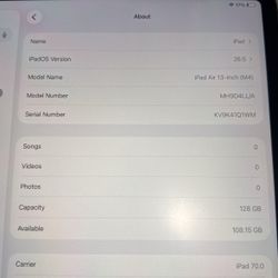 iPad Air 13 Inch M4 WiFi + cellular 128gb