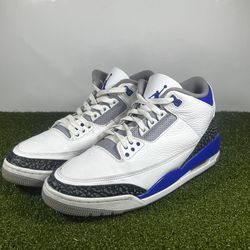 Nike Air Jordan 3 Retro Racer Blue White CT8532-145 Mens Size 9.5