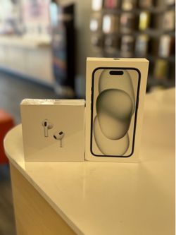 Iphone 15 brand new sealed pack With Airpods