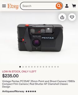 Pentax 35mm point and shoot camera