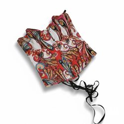 Psychedelic Print Lace-Up Corset Bustier Top size L