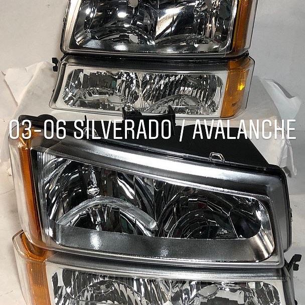Chevy Silverado Headlights Luces Te Frente Faros Para 03-06 With 1500 And HD Models 