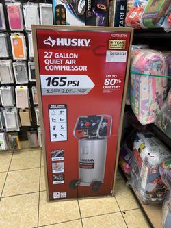 Husky 27 Gallon Quiet Air Compressor 165 PSI