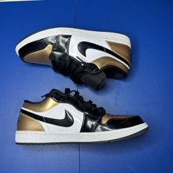JORDAN 1 LOW GOLD TOE Sz 11.5 VNDS/NO BOX