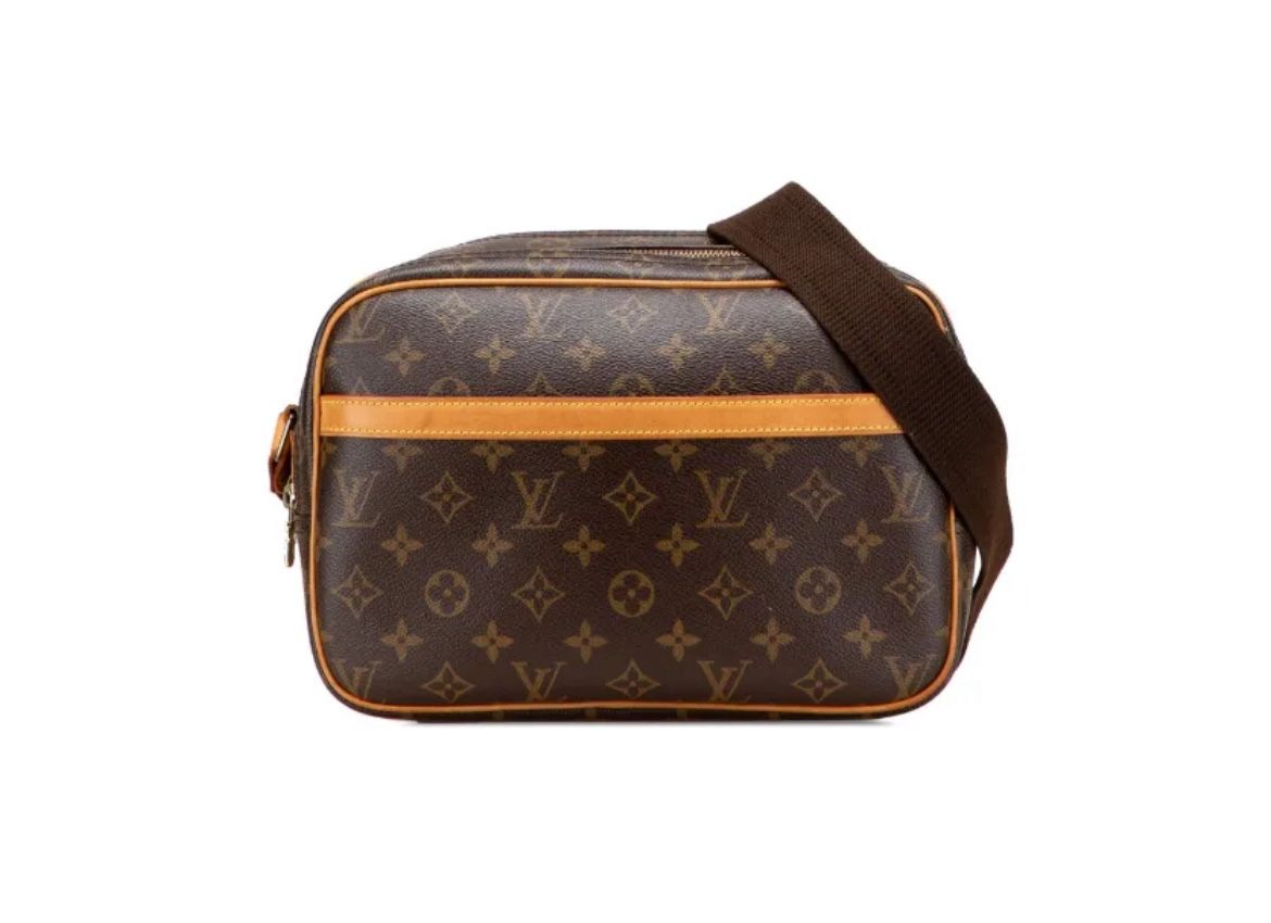 This is a Louis Vuitton Monogram Reporter PM shoulder bag