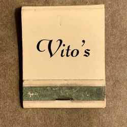 Medford New Jersey ~ Vito’s ~ Hard to Find ~ Italian Business Matchbook