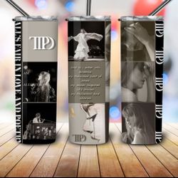 Custom 20oz Taylor Swift Tortured Poets Department TTPD Stainless Steel Tumbler