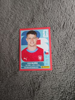 Panini FIFA World Cup 2026 CZE 19 Adam Hlozek Czechia Player Portrait Sticker Red Parallel