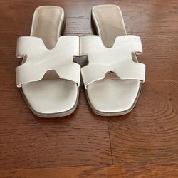 White Sandals Size 8