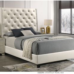 Brand New Queen Size 6foot Tall Pearl Bed Frame With New Mattress/Fast Delivery