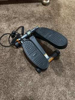 Mini stepper with resistance bands