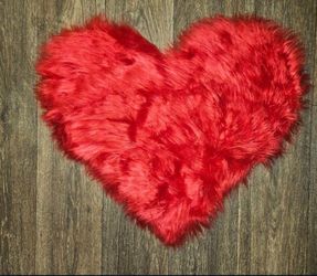 Red Heart Valentine's Day Rug Home Decor 