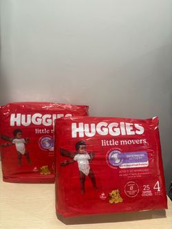 SIZE 4 DIAPERS HUGGIES LITTLE MOVERS BABY DIAPERS - 3 AVAILABLE