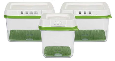 Rubbermaid FreshWorks Produce Saver Food Storage Containers (3-Piece Set)